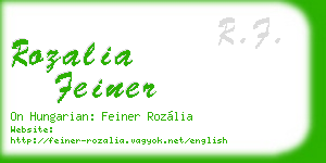 rozalia feiner business card